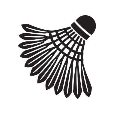 Shuttlecock Siluet Vektör Görüntü Badminton Spor Aksesuarları