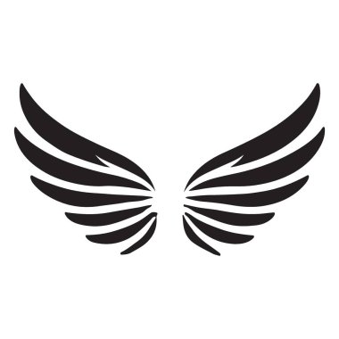 Zarif Kanatlar Vektör Özgürlük ve İlham İllüstrasyonu