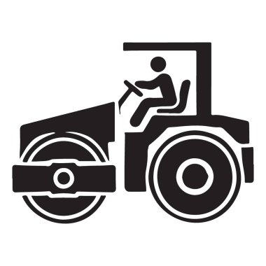 İnşaat tasarımı projesi için basit yol silindiri çizimi