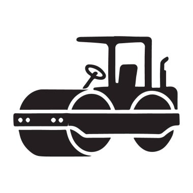 Geliştirme projesi vektörü için inşaat yolu kaydırma aracı çizimi