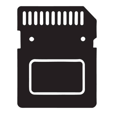 Elektronik depolama ve aygıt için SD hafıza kartı vektör çizimi