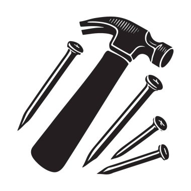 Çivi Vektörü Resim Yapımı ve Marangozluk Projeleriyle Çekiç