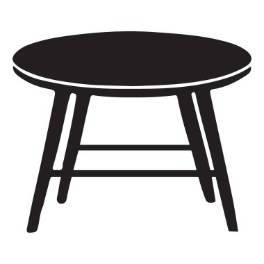 Yuvarlak Tahta Kahve Masası Silueti Oturma odası için mükemmel