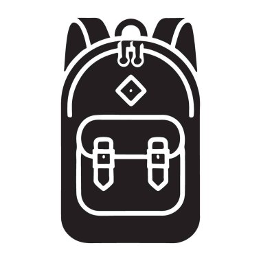 Klasik Sırt Çantası Silueti Çizimi Stil Sırt Çantası Yürüyüş Vitesi Tasarımı