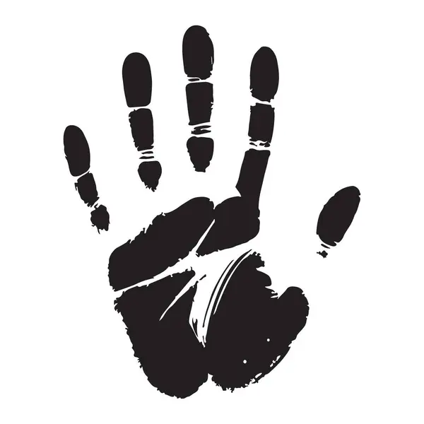 Siyah El İzi Silueti Eşsiz Kimlik İmza Vektörü ResmiComment