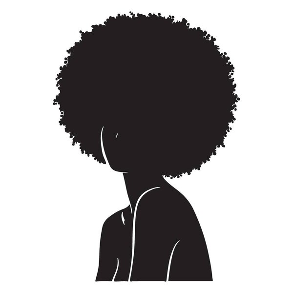 Minimalist Black Afro Hairstyle Woman Portrait Timeless Elegance