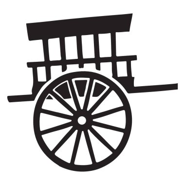 Geleneksel Boğa Arabası Silüeti Taşımacılık İçin Görüntü Gerekiyor