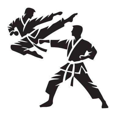 Dinamik Dövüş Sanatları Gösterisi Heyecan verici Karate Tekmesi Eğitim Sahnesi