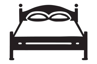 Ev dekorasyonu fikirleri için şık bir yatak odası silueti.