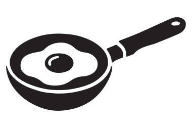 Pan Vektör Resimlerinde Kızarmış Yumurta Sağlıklı Kahvaltı Konsepti