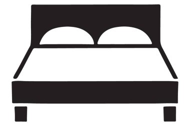 Mobilya Tasarımı Projeleri için Çift Yatak Vektörü Sanatı