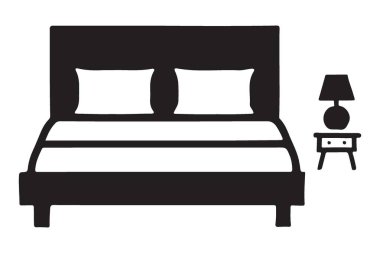 Yatak odası İç Tasarım Fikirleri Yatak ve Komodin Silüeti