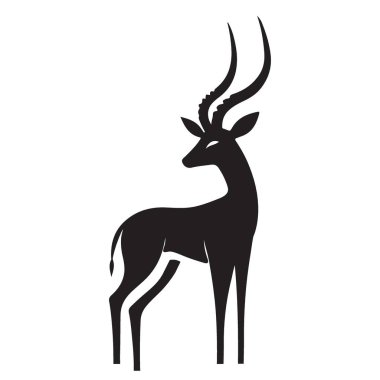 Görkemli Antilop Silueti Ayakta Duruş Grace ve Gücü sembolize ediyor