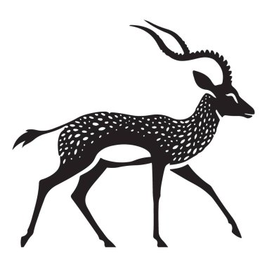 Vahşi Yaşam Projeleri için Impala Vektör Sanat Grafik Tasarım Kaynağı