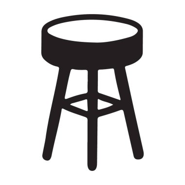 Modern Mobilya Tasarımları için Çağdaş Tahta Tabure Silüeti ResmiComment