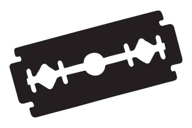 Tıraş Olması Gereken Klasik Tıraş Bıçağı İllüstrasyon Vektörü