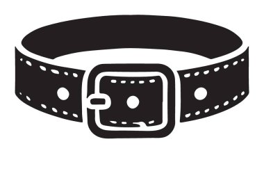 Klasik Siyah Deri Kemer Tokası Moda Aksesuar Çizim Tasarımı