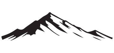 Majestic Mountain Range Peak Siluet Vektör Resimleri