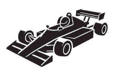 Tek Koltuklu Yarış Arabası Resimlendirme Vektörü Grafik Hızlı Spor