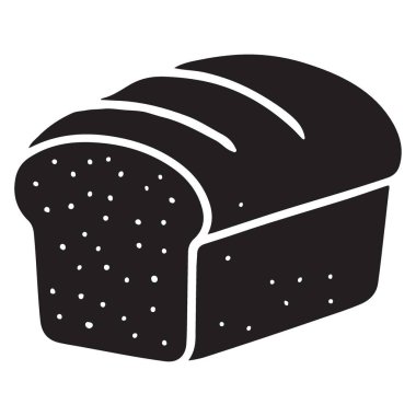 Somun Ekmek Silueti Vektör İllüstrasyonu Taze Pişmiş İyilik Yemeği