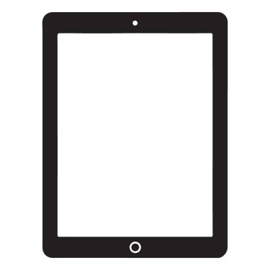 Dijital aygıt teknolojisi grafik tasarımı için modern tablet silueti