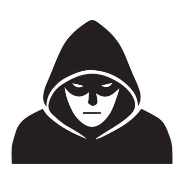 İsimsiz Hacker Silueti Vektör Resimleri Tehlike Güvenliği Konsepti