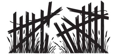 Parçalanmış çitlerin tasviri başarısızlığı ve yıkılan engelleri temsil ediyor.