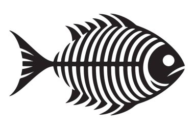 Yaratıcı projeler ve arka planlar için zarif balık kemiği çizimi tasarımı