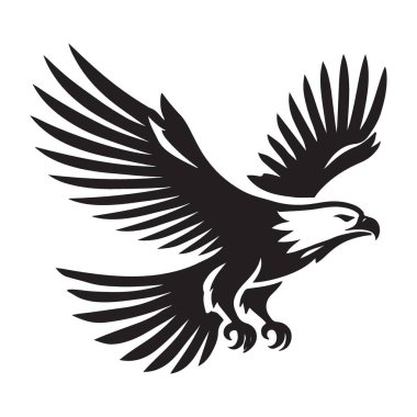 Yükselen Kartal Vektör Çizimi Özgürlük ve Gücü simgeliyor
