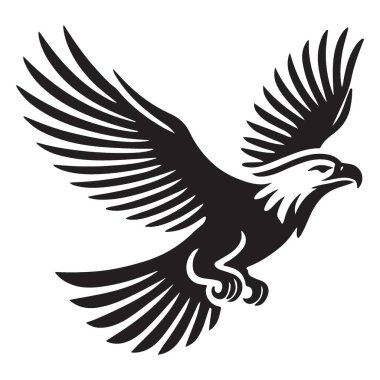 Geniş Kanatlı Dinamik Kartal Vektör Grafik Tasarım Kaynağı
