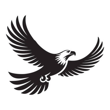Yaratıcılık için Uçan Kartal Vektör İllüstrasyon Grafik Tasarım Ögesi