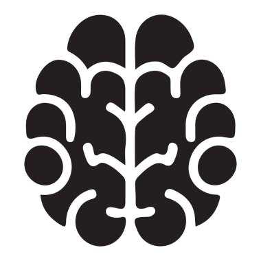 Düşünce İçin Şekillendirilmiş Beyin Silueti Grafik Vektör Sembol ResmiName