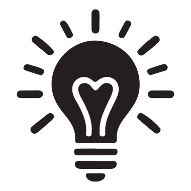 Bir Ampul Resimlerinin Silueti Fikir ve Yenilik Sembolü