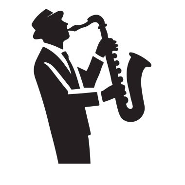 Jazz Müzik Etkinlikleri için Saksafoncu Silueti ResimleriName