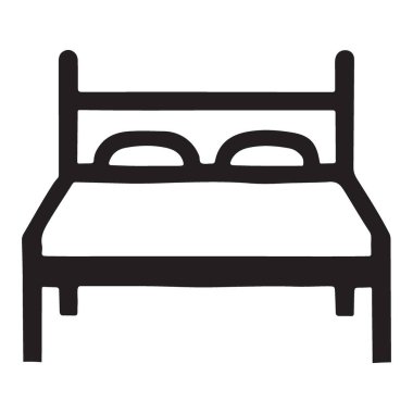 Yatak Odası Dekorasyonu için Minimalist Siyah ve Beyaz Yatak Çizimi