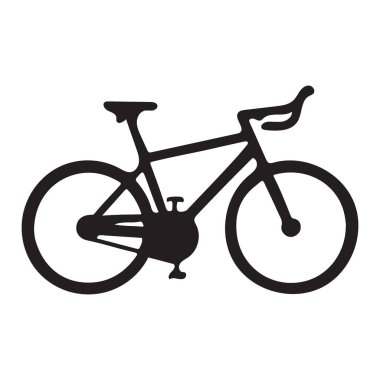 Siluet Bisiklet Çizimi Sağlıklı Yaşam Tarzı ve Aktif Ulaşım