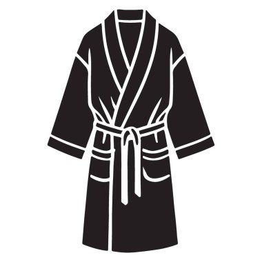 Bu Siluet Banyo Kaftan Çizimi ile Rahat ve Rahat Kalın