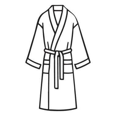 Tasarım projeleri için bornoz vektör çizimi