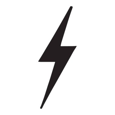 Simple Lightning Bolt Silueti Doğal Güç Görüntüleme Vektörü