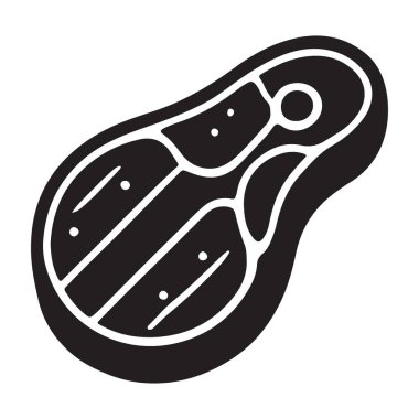 Gıda Tutkunları için Lezzetli ve Sulu Biftek Vektörü İllüstrasyonu