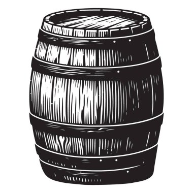 İçecekler ve Depolama Tasarımı İçin Ayrıntılı Ahşap Varil İşlemesi