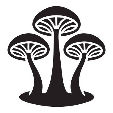 Mantar Kümesi İllüstrasyon Mantarı Detaylı Vektör Tasarımı