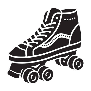 Paten Çizimi A Vintage Siluet Vektör Sanatı