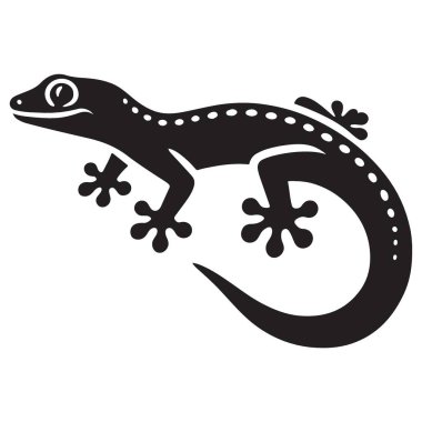 Siyah Gecko Clipart Resim Vektörü El Sanatları ve Çıkartmaları Grafikleri
