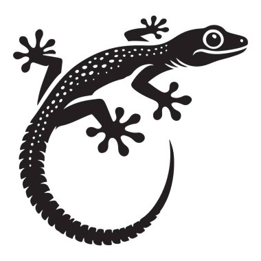 Yaratıcı Tasarım Projeleriniz için Büyüleyici Siluet Gecko Clipart