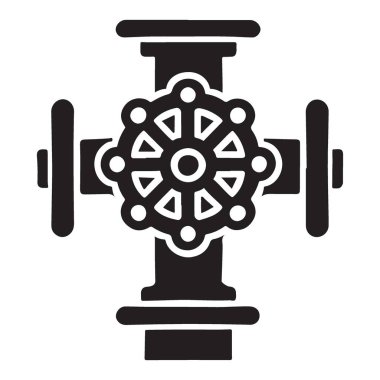 Kapakçık Siyah Siluet Resimleri Endüstriyel Tesisat Vektörü Grafiksel