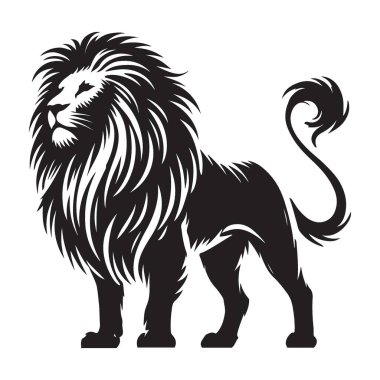 Majestic Lion Vektör Illustration Design for Print and Logos