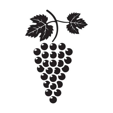Şarap Etiketleri için Klasik Üzüm Toplu Siluet Vektör Grafiği