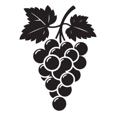 Koyu Üzümler Toplu Vektör İllüstrasyonu Doğal Meyve Yemeği