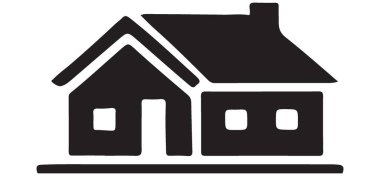 Gayrimenkul İş Tasarımları için Ev Silüeti Vektör Grafiği